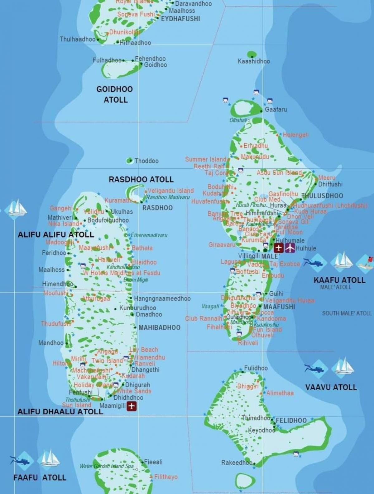 மாலத்தீவு வரைபடத்தை மூலதன