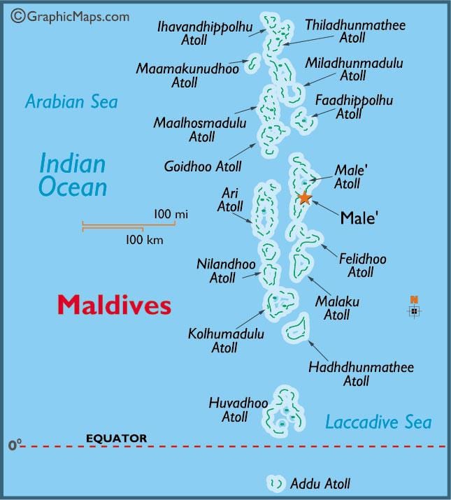 baa அடால் மாலத்தீவு வரைபடம்
