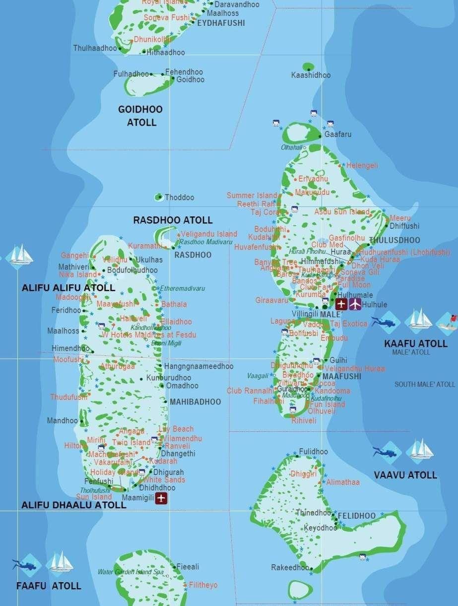 வரைபடம் மாலத்தீவு சுற்றுலா