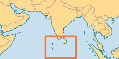 மாலத்தீவு தீவு இடம் உலக வரைபடம்