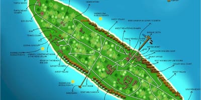 Vaadhoo மாலத்தீவு தீவு வரைபடம்